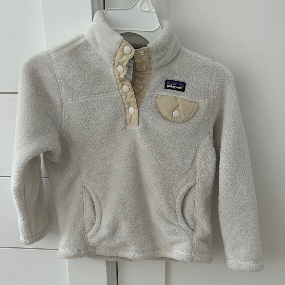 Patagonia Kids Off-White Fleece Pullover